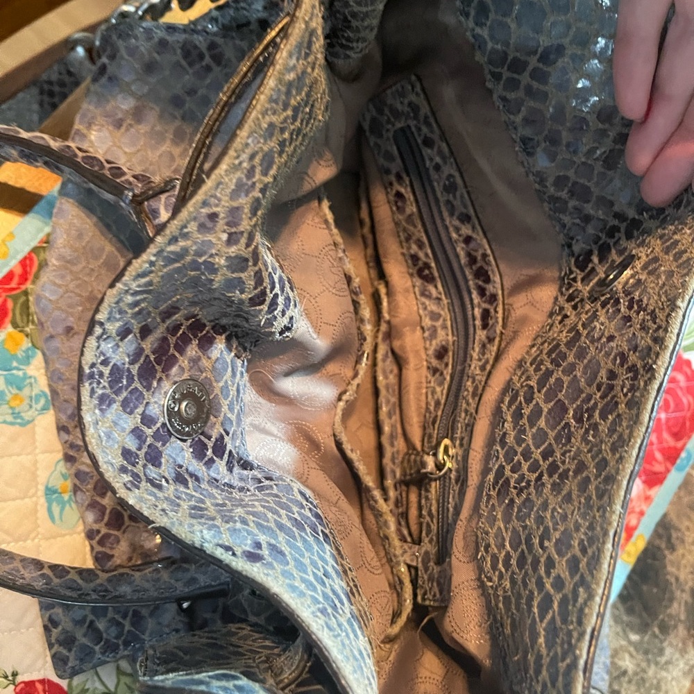 Blue Python Michael Kors Purse And Matching Wallet - image 3